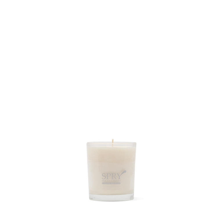 small, single-wick candle