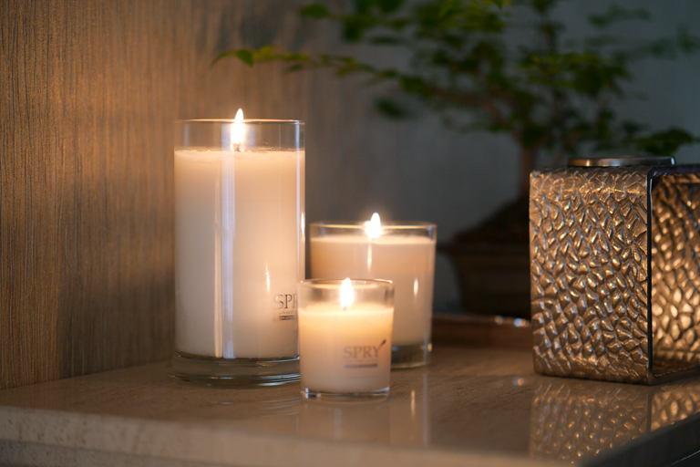 Scented candles by Spry
